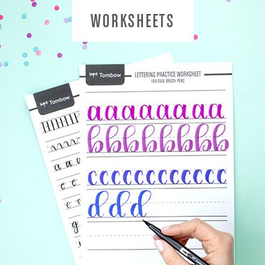 Lettering Worksheets + Printables