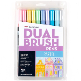 Pastels Dual Brush & Fine Pen Markers Set 6P-2 Tombow Dual Brush Pen Art  Markers Pro Art, Drawing, Coloring Set 