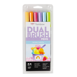 Tombow 56224 Dual Brush Pen Art Markers, Purple Blendables, 6-Pack