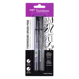Fudenosuke Neon Brush Pen Set, 6-Pack, Calligraphy & Lettering