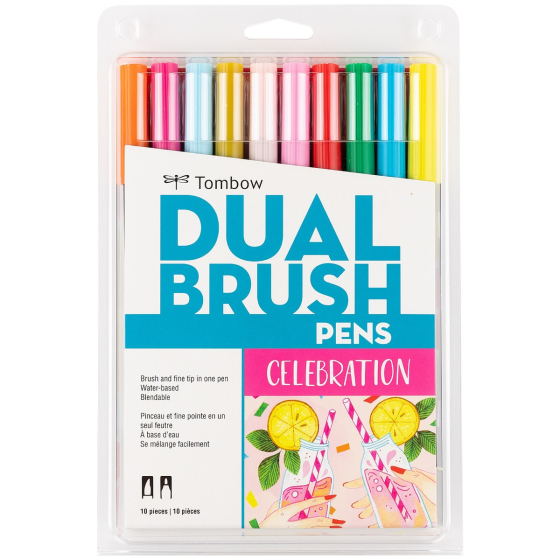 Pittig in verlegenheid gebracht plus Dual Brush Pen Art Markers 10-Pack | Celebration | Brush Markers