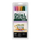 Dual Brush Pen Art Markers, Teatime, 6-Pack