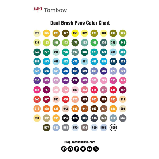 Dual Brush Pen Art Markers 108 Colors Brush Markers |Tombow
