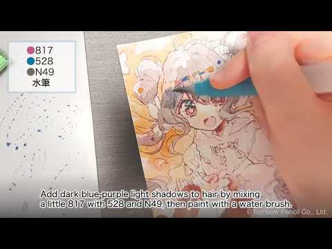 絵画 flk046260 Dual Brush Pen Art Markers, Manga Illustration, Flower 6-Pack