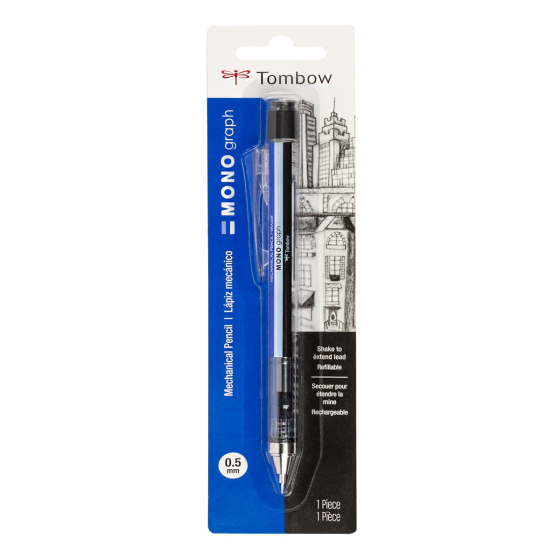 MONO Graph Mechanical Pencil, Tri Color, Refillable, 0.5mm