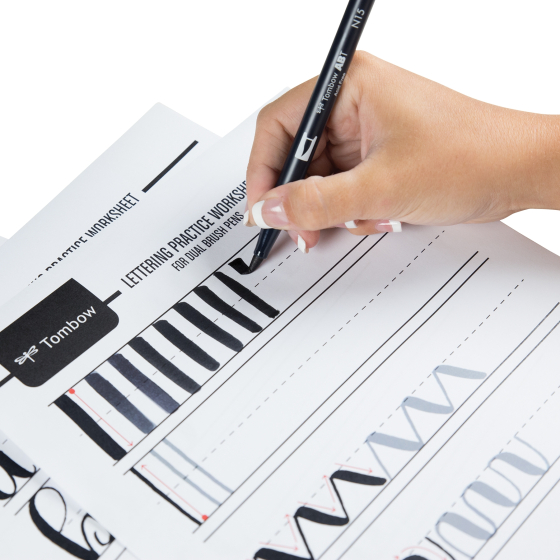 激安特価 Dual Brush Pen Lettering Practice Worksheets | Free Download ウェア