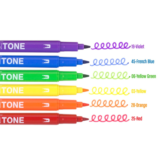 TwinTone Dual Tip Art Marker Rainbow Set, 6-Pack | Tombow USA