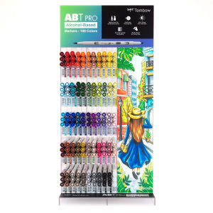 ABT PRO Alcohol-Based Marker Display, 165PC, 54 Colors