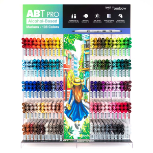 ABT PRO Alcohol-Based Marker Display, 330PC, 108 Colors
