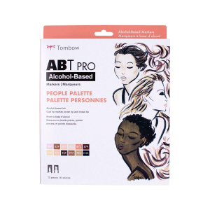 ABT PRO Alcohol-Based Art Markers, People Palette, 12-Pack