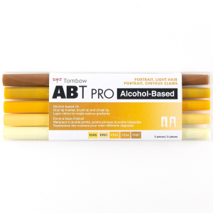 ABT PRO Alcohol-Based Markers, Portrait, Light Hair, 5pk