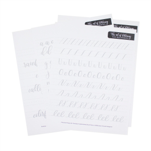 Fudenosuke Lettering Practice Worksheets by Dawn Nicole for Tombow