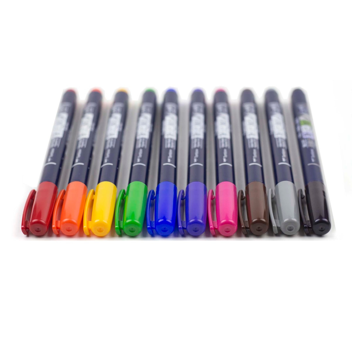 Tombow Fudenosuke Brush Pen 10-Colour Set