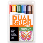 Dual Brush Pen Art Markers, Secondary, 10-Pack