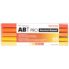 ABT PRO Alcohol-Based Art Markers, Orange Tones, 5-Pack