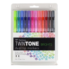 TwinTone Marker Set, 12-Pack Bright