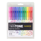 TwinTone Marker Set, 12-Pack Rainbow