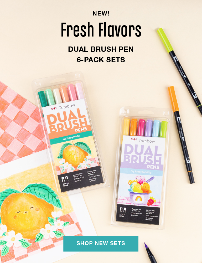Introducing Tombow's New Fresh Flavors dual brush pen 6-pack sets. Shop now!