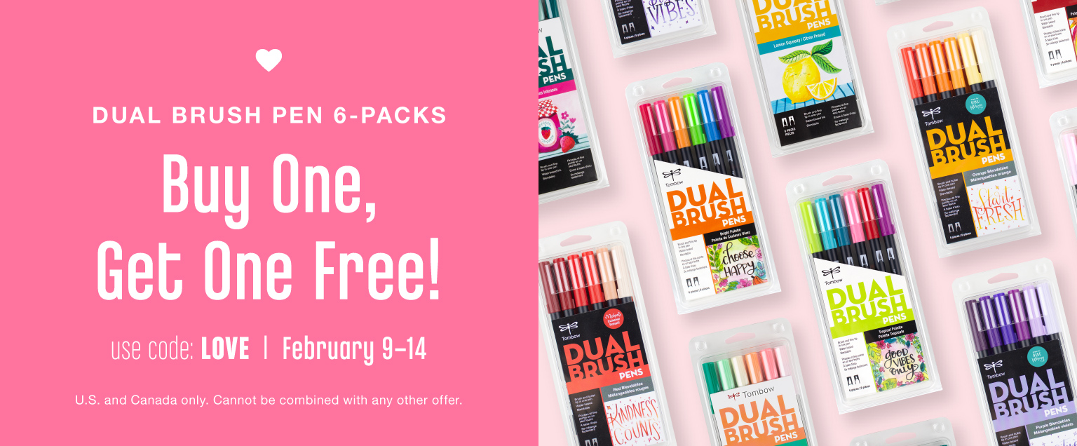 Buy one Dual Brush Pen 6-Pack set and get one free!