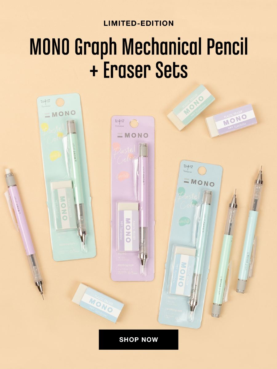 MONO Graph Mechanical Pencil + Eraser Sets